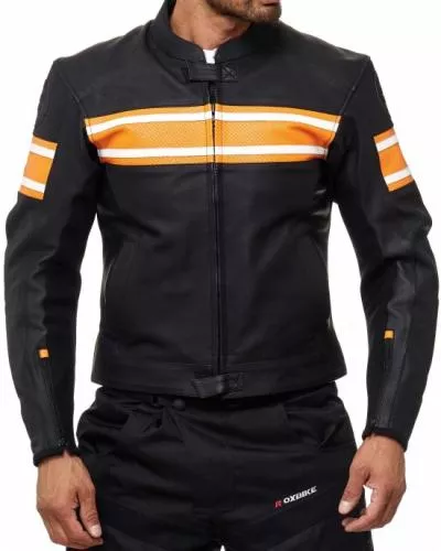 Biker Motorradjacke mit Protektoren Vintage Jacke - Hardy